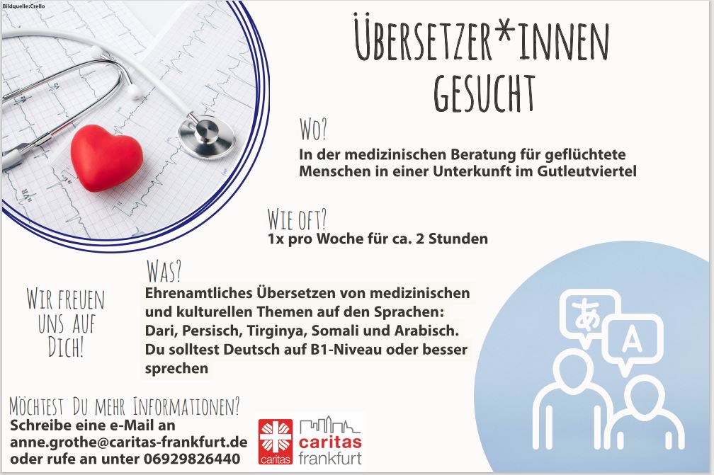 Caritas Frankfurt_Übersetzer_Innen gesucht