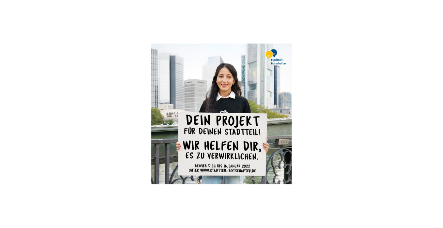 Stadtteil-Botschafter-Stipendium: Bewerbung bis 16. Januar 2022 möglich!