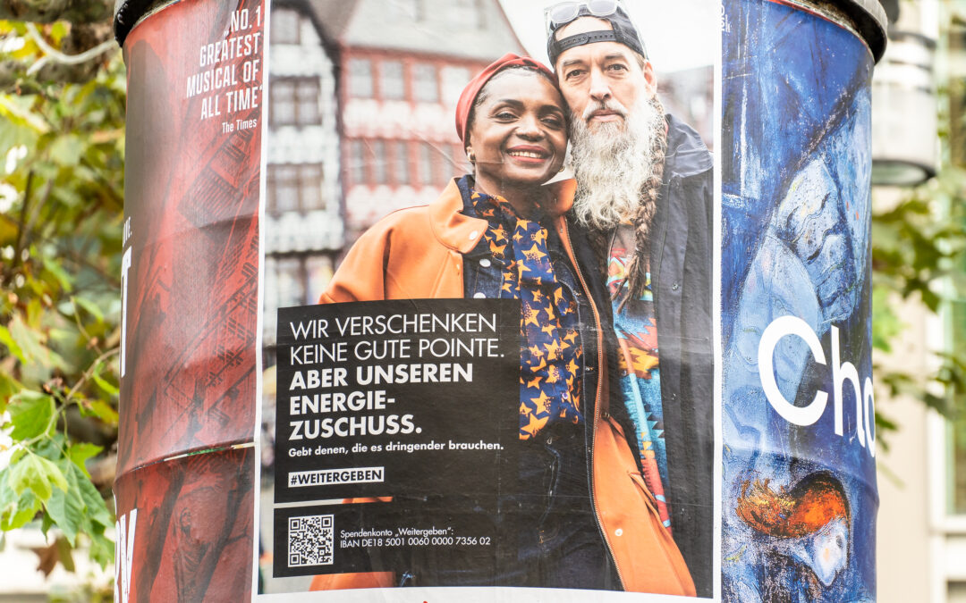 Kampagne weitergeben vom Frankfurter Soazialdezernat