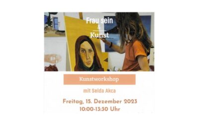 Am 15.12.2023 findet der 2. Kunstworkshop der pro familia Beratungstelle statt – jetzt anmelden für „Frau sein und Kunst“