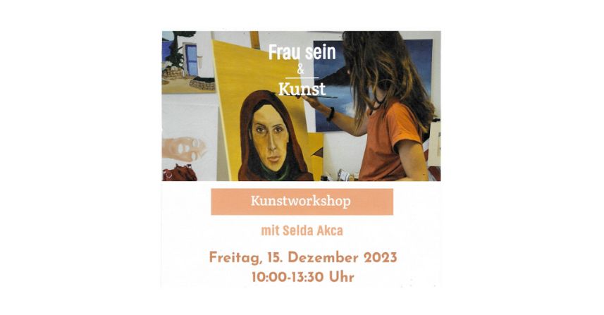 Am 15.12.2023 findet der 2. Kunstworkshop der pro familia Beratungstelle statt – jetzt anmelden für „Frau sein und Kunst“